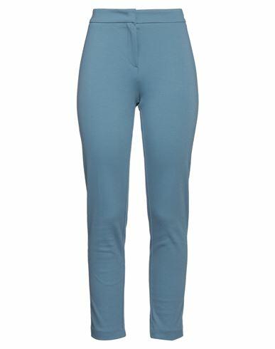 Sfizio Woman Pants Pastel blue Viscose, Polyacrylic, Elastane Cover