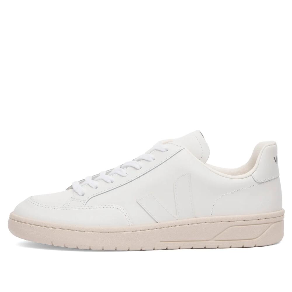 Veja Men's V-12 Leather Sneakers in Extra White Cover