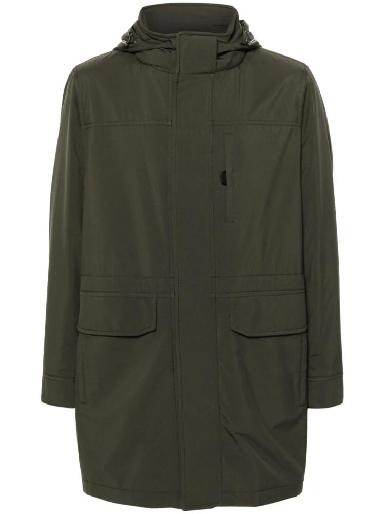 Brioni hooded drawstring coat - Green Cover