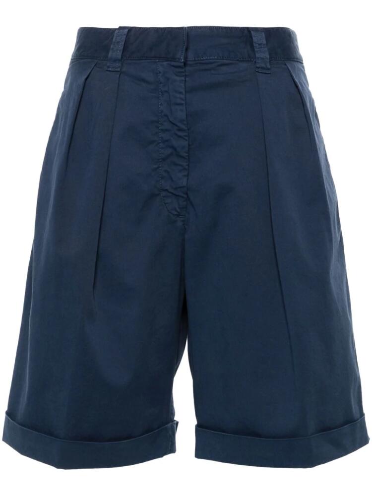 ASPESI turn-up cotton shorts - Blue Cover