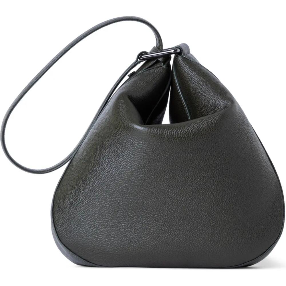 Akris Medium Anna Leather Hobo Bag in Olive Cover