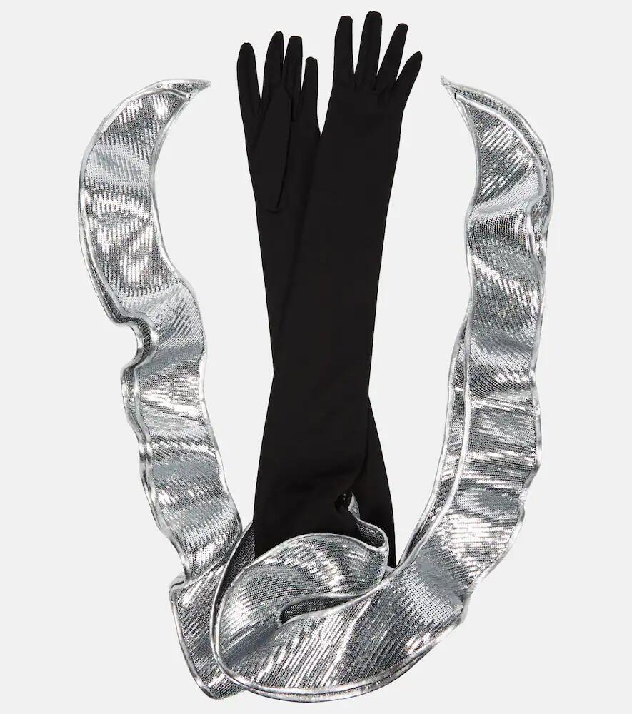 David Koma Long sequined gloves Cover