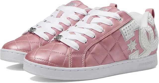 DC Court Graffik SE (Pink/Silver) Women's Shoes Cover