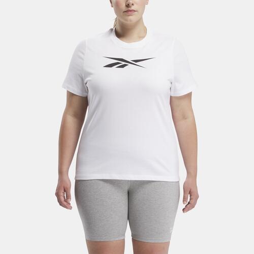 Reebok Plus Size Graphic Vector T-Shirt - Womens White Cover