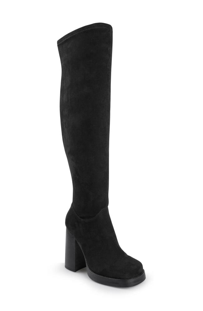 Candie's Gild Over the Knee Boot in Black Micro Cover