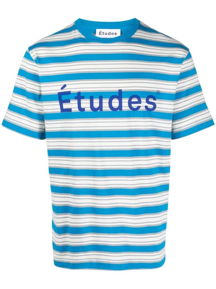 Etudes logo-print T-shirt - Blue Cover