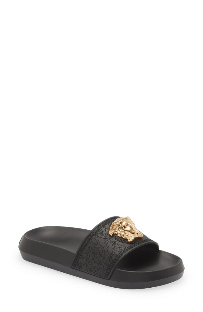 Versace Medusa Pool Slide in Black Cover