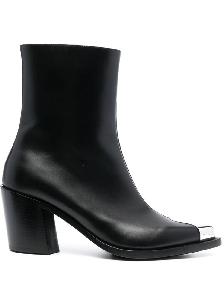 Alexander McQueen Punk 75mm metal toe-cap boots - Black Cover