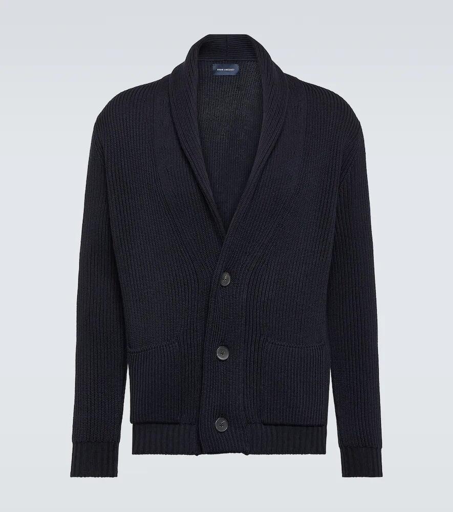 Thom Sweeney Ribbed-knit wool cardigan Cover