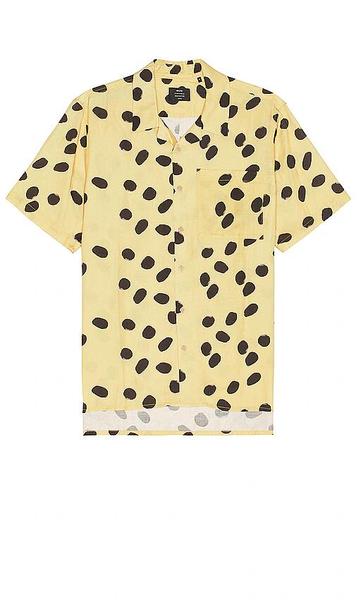 NEUW Curtis Short Sleeve Dot Shirt in Yellow Cover