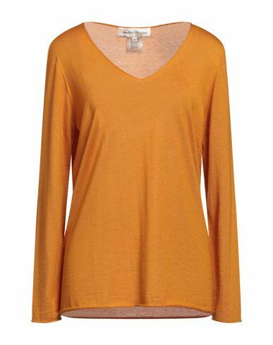 Lamberto Losani Woman Sweater Ocher Cashmere, Silk Cover