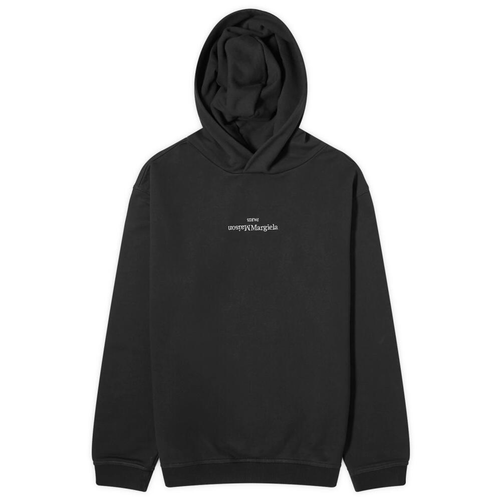 Maison Margiela Men's Upside Down Logo Hoodie in Black Cover