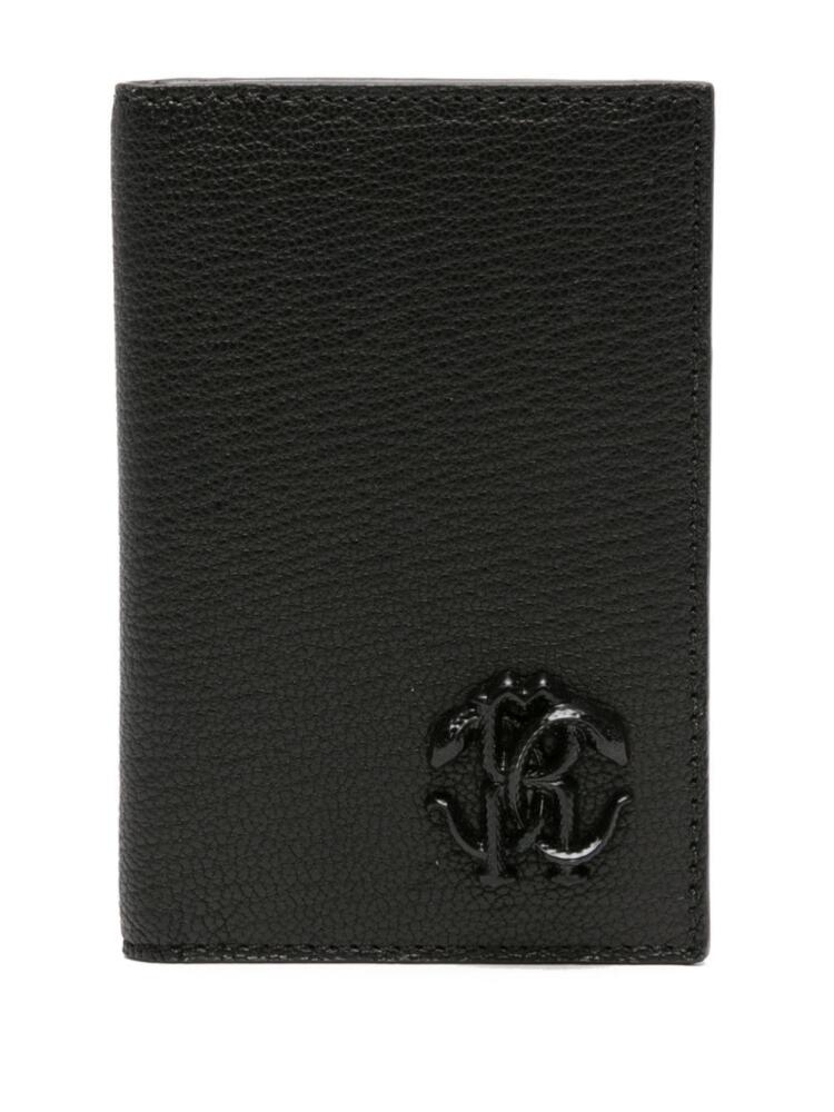 Roberto Cavalli RC-plaque bi-fold cardholder - Black Cover