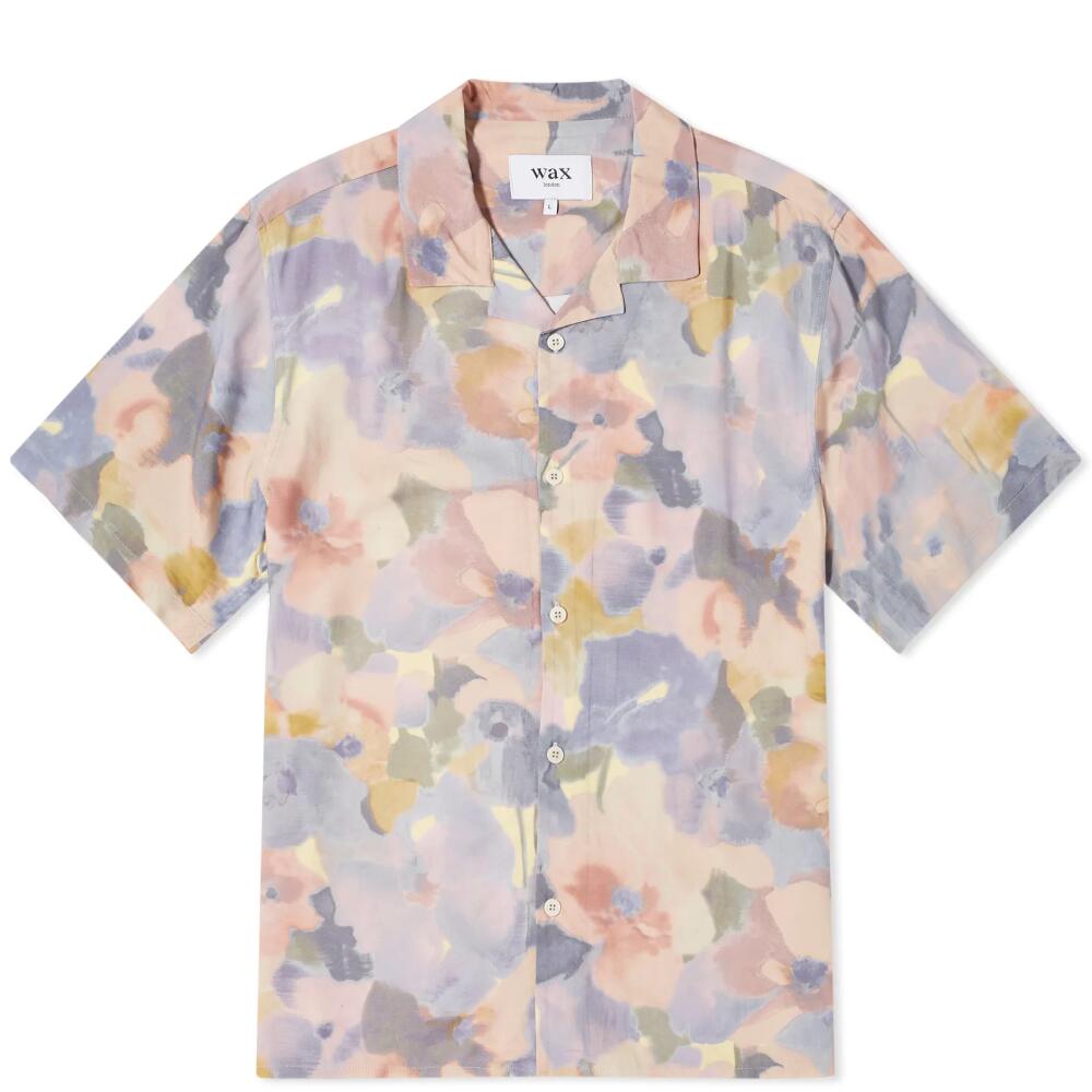 Wax London Men's Didcot Botanic Pastel Vacation Shirt in Blue/Pink Cover