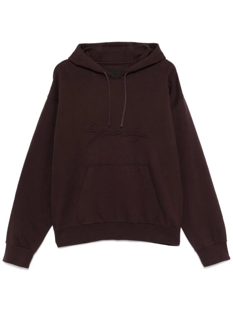 Givenchy logo-embossed hoodie - Purple Cover