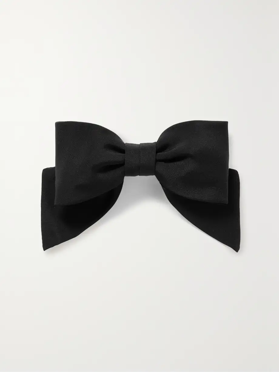 Sophie Buhai - + Net Sustain Satin Bow Hair Clip - Black Cover