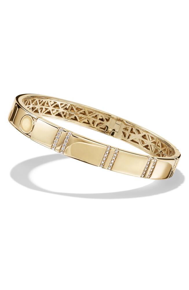 Cast The Clarity Diamond Bangle in 14K Yellow Gold Cover