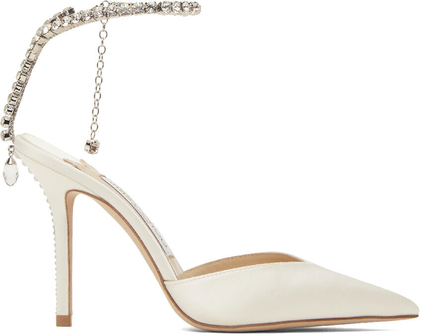 Jimmy Choo White Saeda 100 Pumps Cover