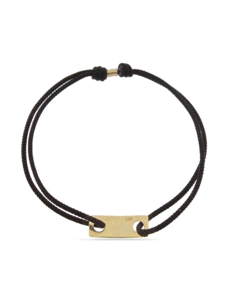 LUIS MORAIS logo-plaque fine cord bracelet - Gold Cover