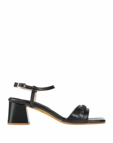 Loretta Pettinari Woman Sandals Black Soft Leather Cover