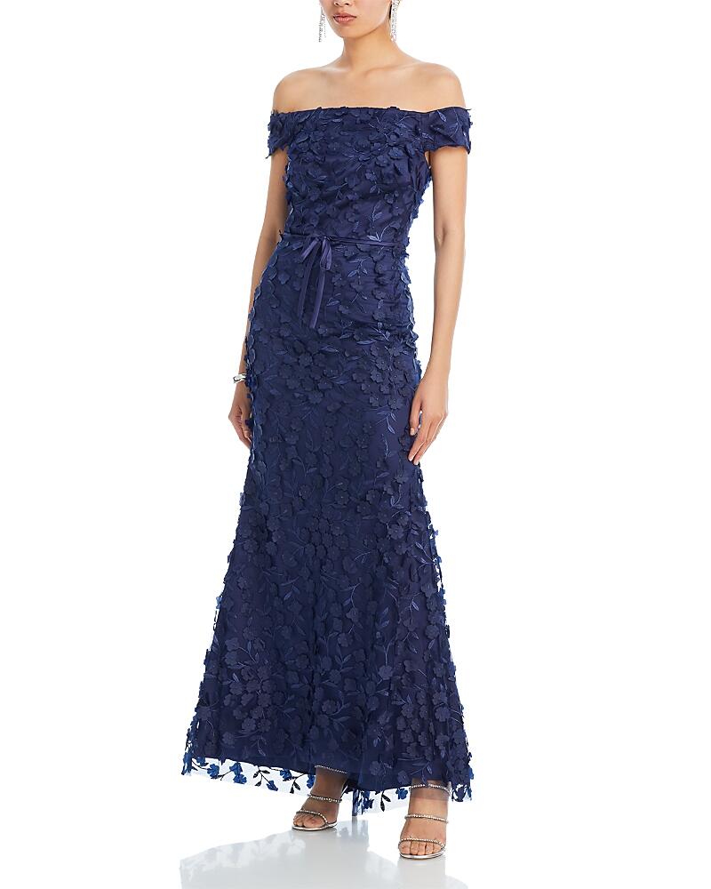 Eliza J Off The Shoulder 3D Floral Gown Cover