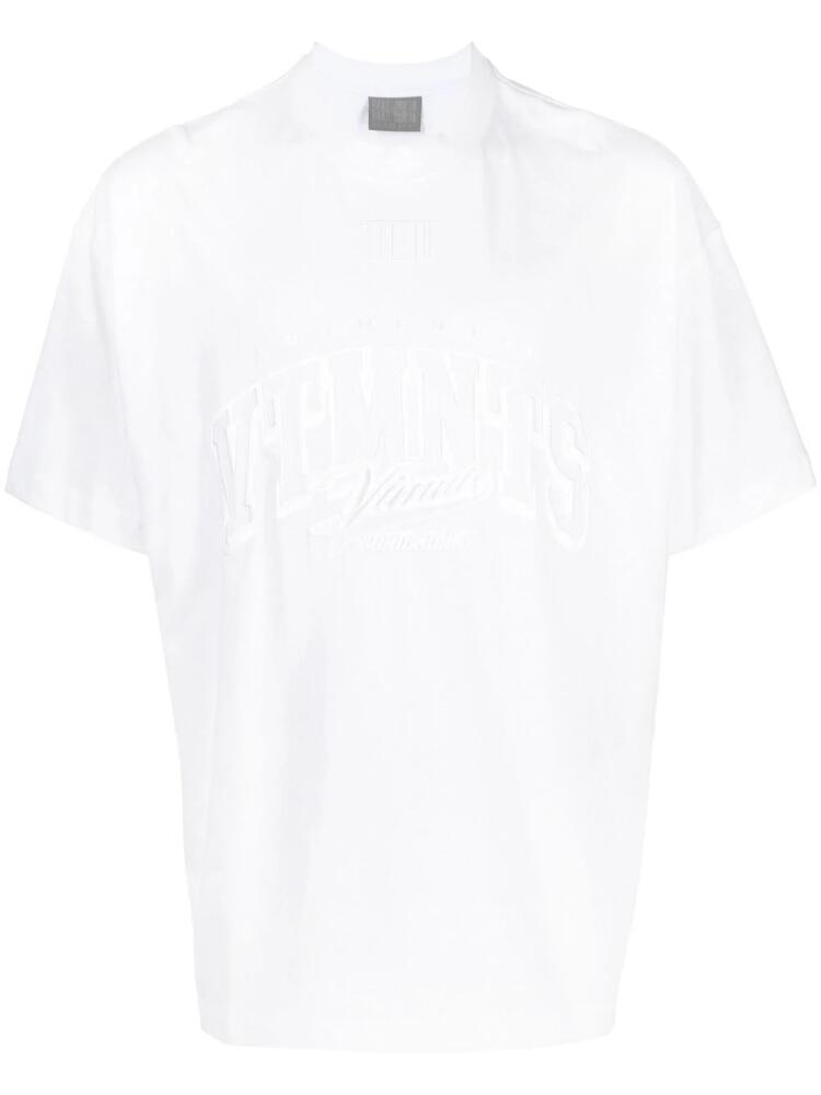 VTMNTS tonal logo-print cotton T-shirt - White Cover