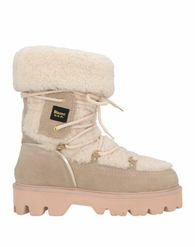 Blauer Woman Ankle boots Ivory Leather Cover