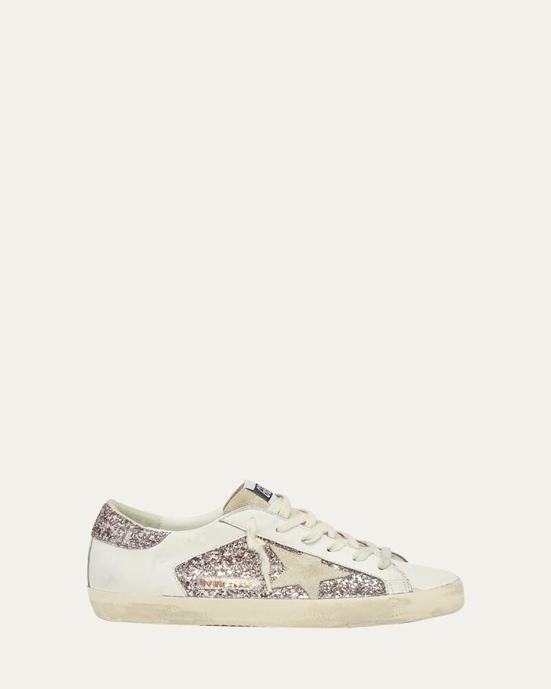 Golden Goose Superstar Leather Glitter Low-Top Sneakers Cover