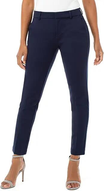 Liverpool Los Angeles Kelsey Slim Leg Trousers in Super Stretch Ponte Knit (Cadet Blue) Women's Casual Pants Cover