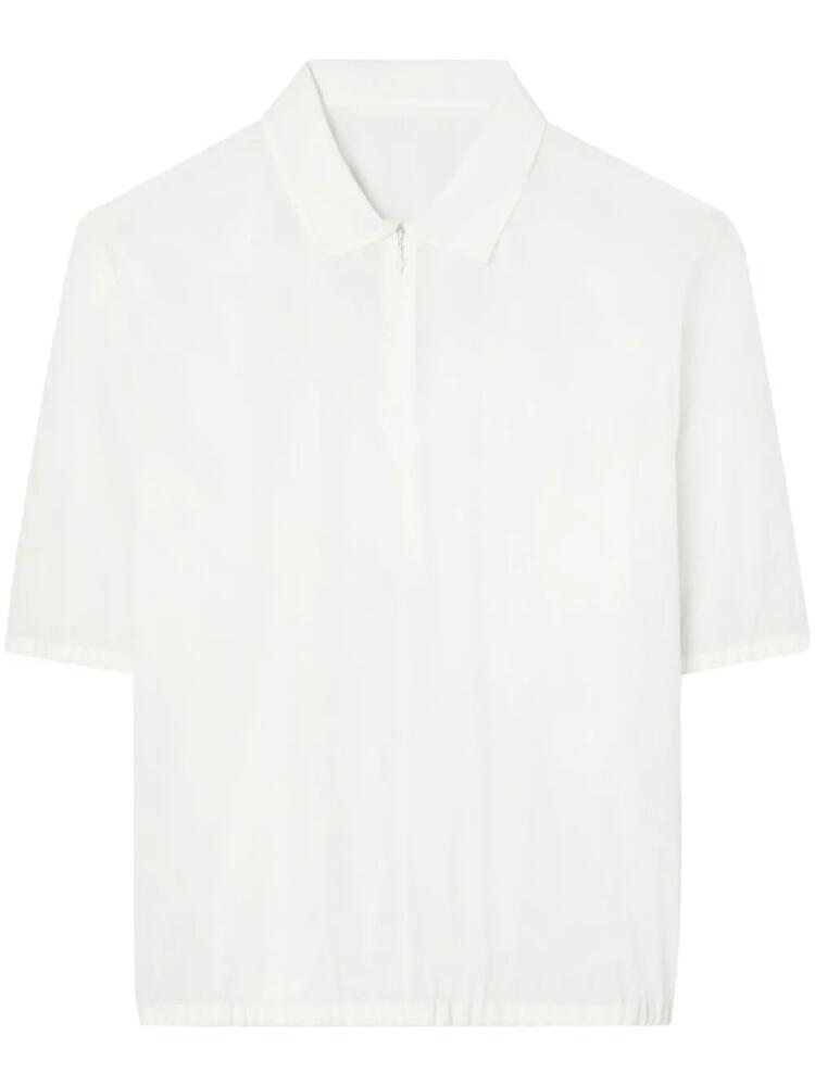 Tory Burch poplin zip-up polo shirt - White Cover