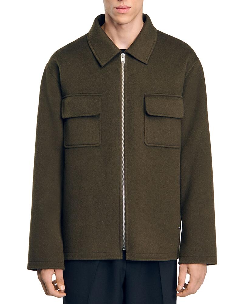 Sandro Dual Pocket Overshirt Jacket Cover