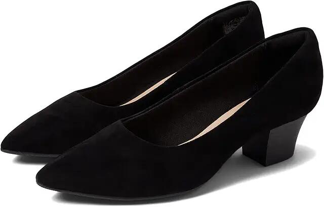 Clarks Teresa Step (Black Suede) Women's Shoes Cover