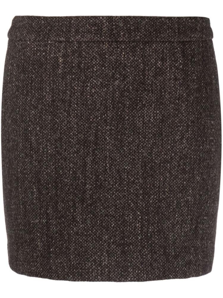 Roberto Collina high-waist wool-blend miniskirt - Brown Cover