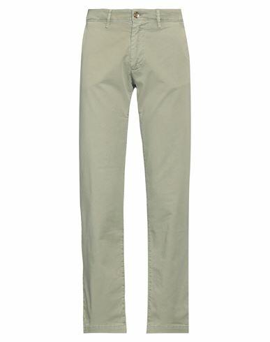 Officina 36 Man Pants Sage green Cotton, Elastane Cover