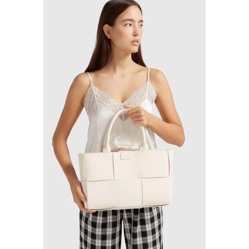 Belle & Bloom Long Way Home Woven Tote in Cream Cover