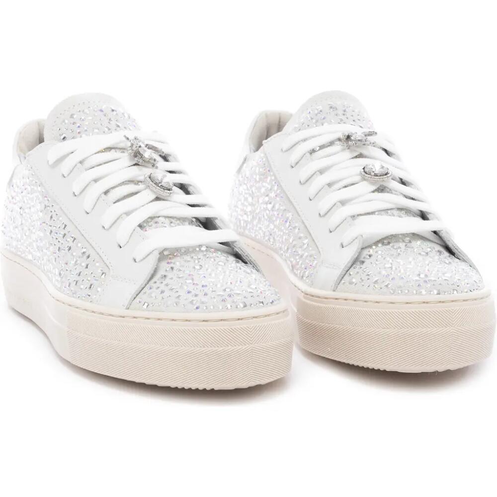 P448 Thea Embellished Platform Sneaker in White Cover