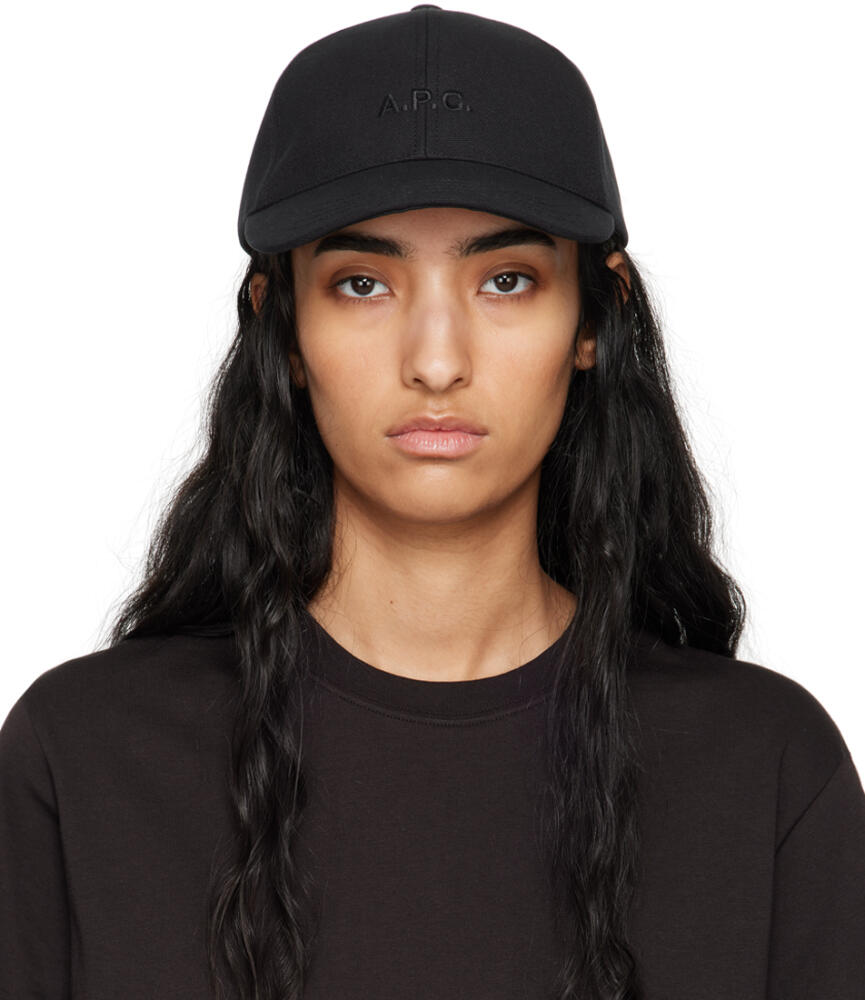 A.P.C. Black Charlie Baseball Cap Cover