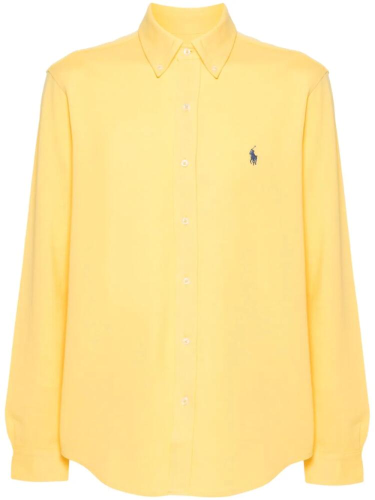 Polo Ralph Lauren embroidered-logo piqué shirt - Yellow Cover