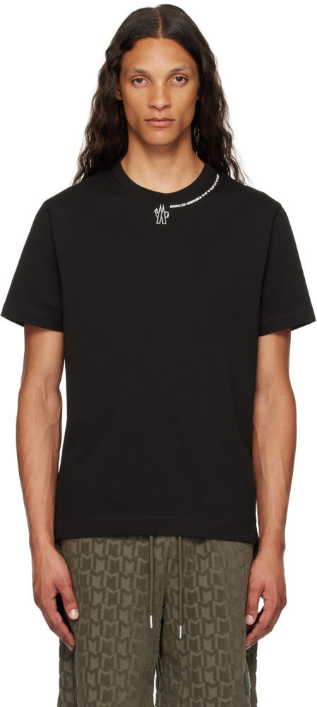 Moncler Grenoble Black Printed Logo T-Shirt Cover