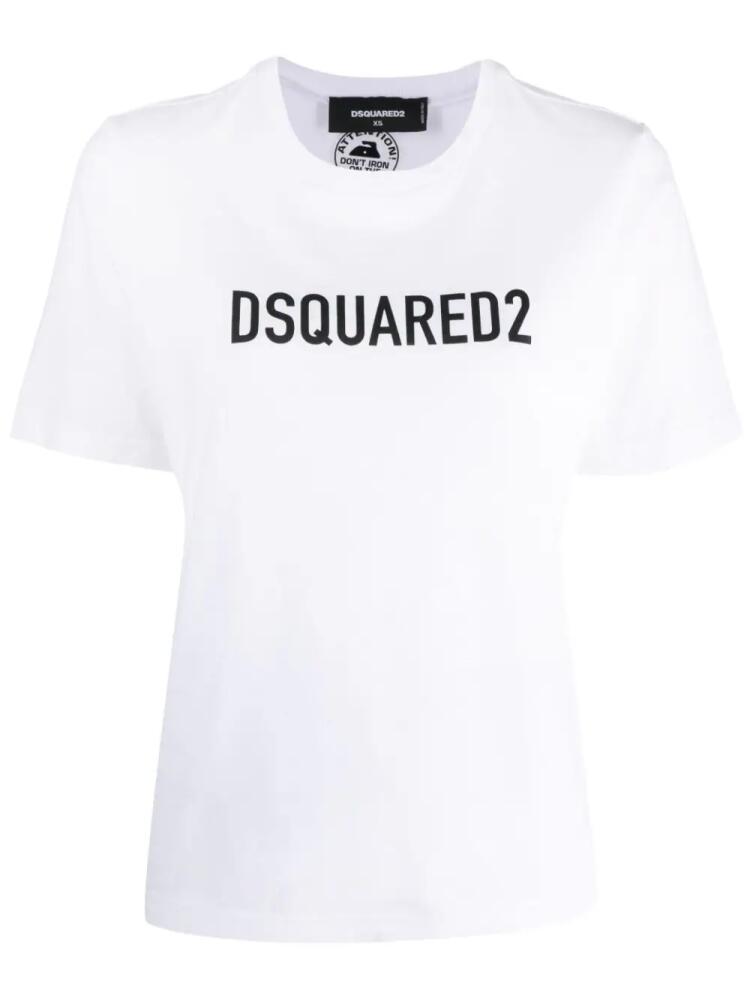 DSQUARED2 logo-print cotton T-shirt - White Cover