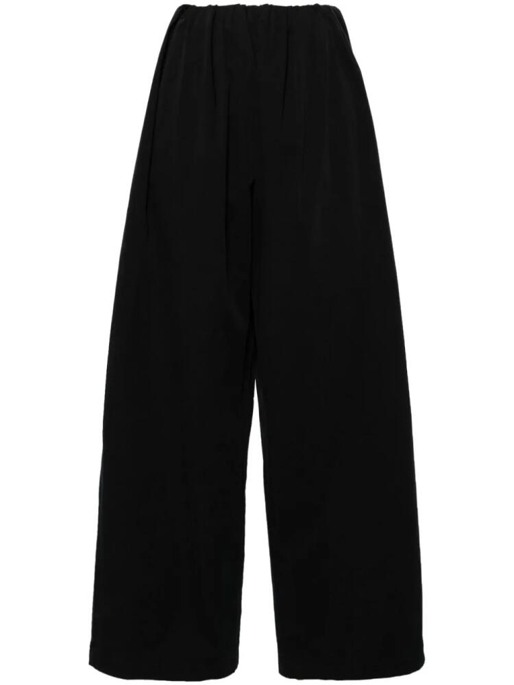 MM6 Maison Margiela gathered wide-leg trousers - Black Cover