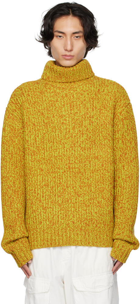 King & Tuckfield Green & Orange Marled Turtleneck Cover