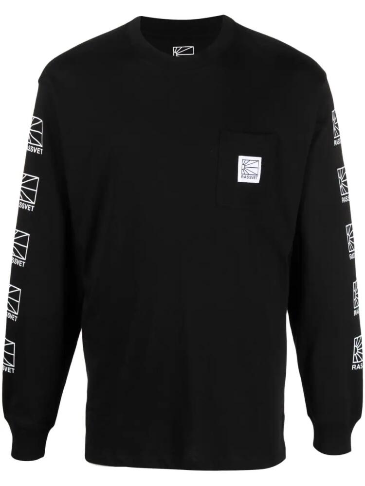 RASSVET logo-patch cotton T-shirt - Black Cover