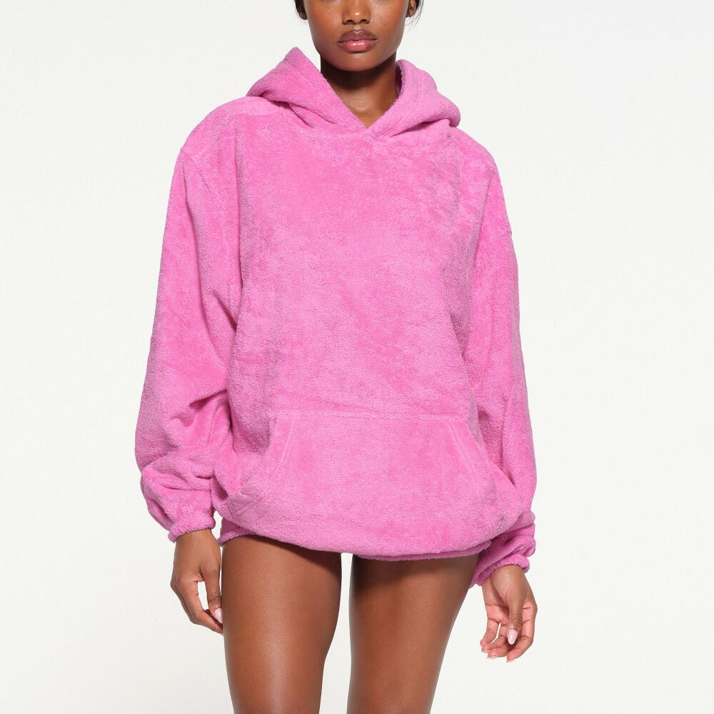 SKIMS Oversized Hoodie | Pink | Large | Terry Cover Ups Cover