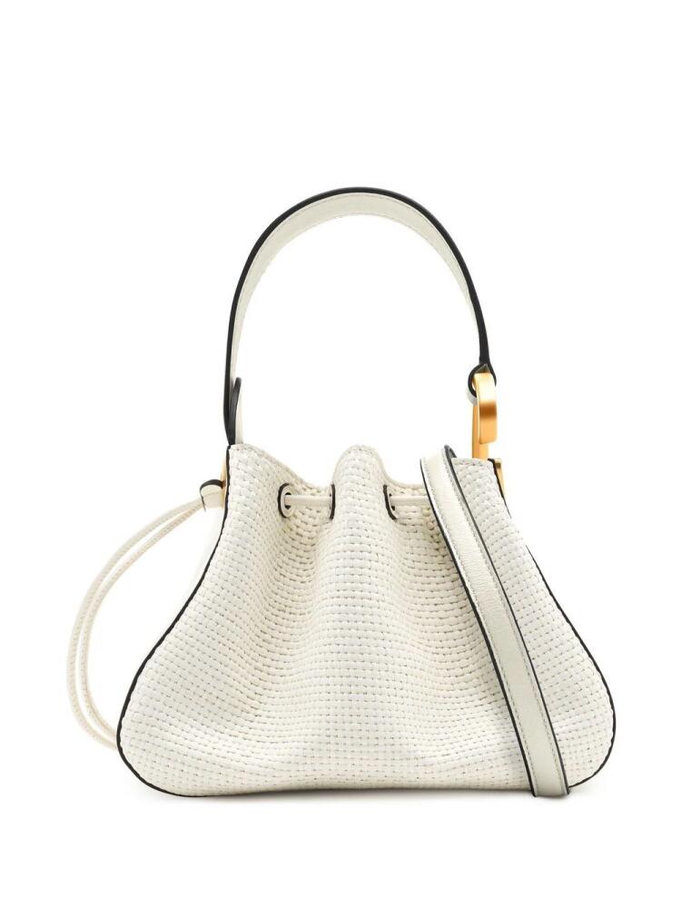 Oscar de la Renta drawstring-fastening bucket bag - White Cover