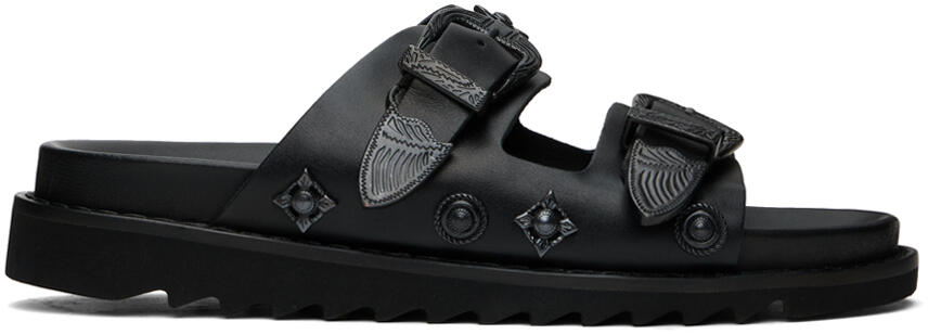 Toga Pulla SSENSE Exclusive Black Buckle Sandals Cover