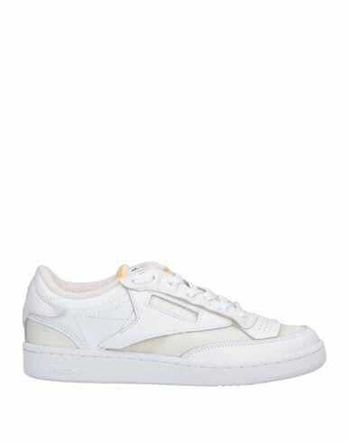 Maison Margiela X Reebok Man Sneakers White Soft Leather, Textile fibers Cover