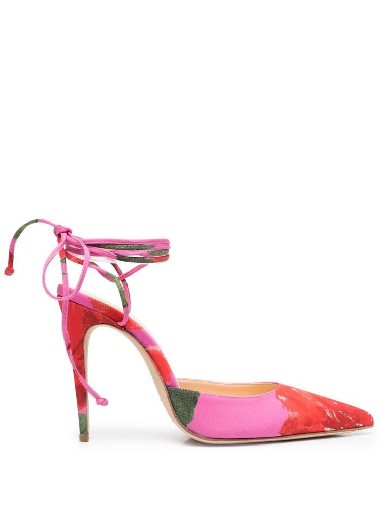 Magda Butrym 110mm floral pointed-toe pumps - Pink Cover