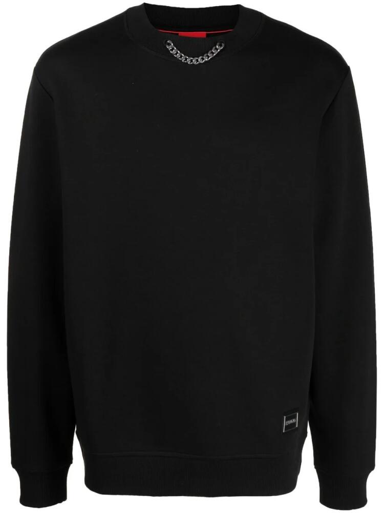 HUGO chain-collar cotton sweatshirt - Black Cover