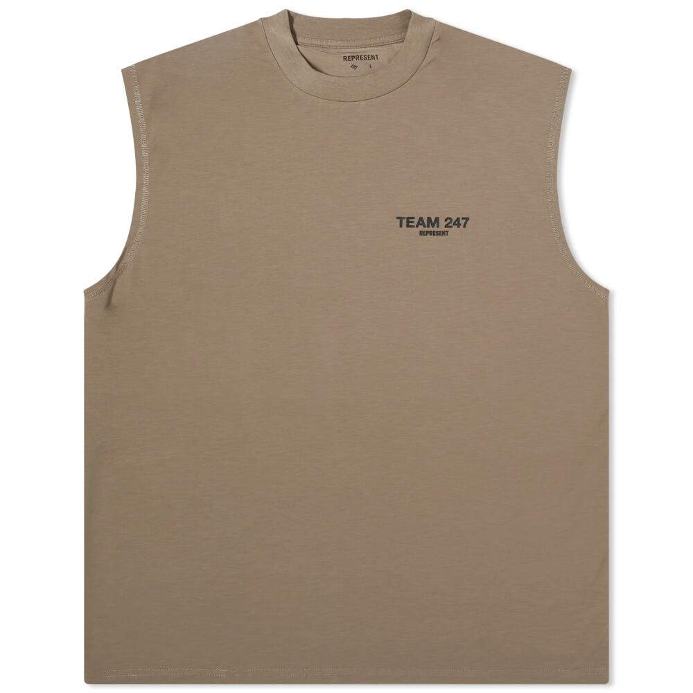 Represent Men's Team 247 Oversized Tank T-Shirt in Army Cover